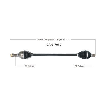 Wide Open OE Replacement CV Axle for CAN AM REAR L/R X3 XRS 17-18 CAN-7057